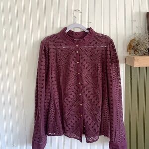 Anthropology lace blouse